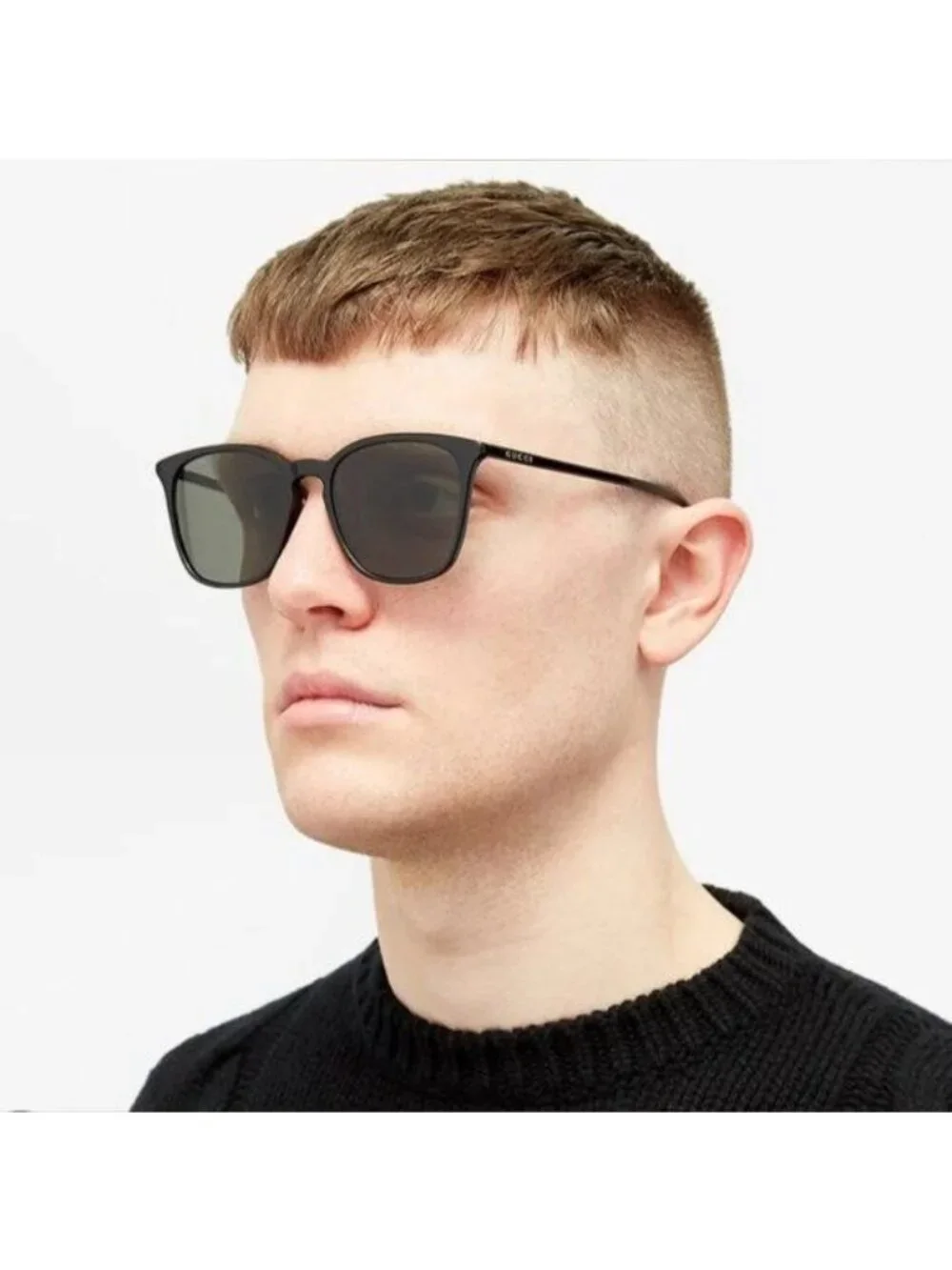 Gucci GG0547SK 001 Square Sunglasses - Black / Grey